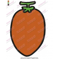 Cartoon Carrots Fruit Embroidery Design 02